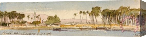 Edward Lear Sheikh Abadeh, 3 15 Pm, 6 January 1867 (84) Stretched Canvas Painting / Canvas Art