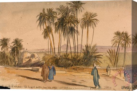 Edward Lear Sheikh El Wachshee, El Luxor Stretched Canvas Painting / Canvas Art