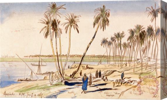 Edward Lear Sowadi, 8 30 Am, 4 January 1867 (65) Stretched Canvas Painting / Canvas Art