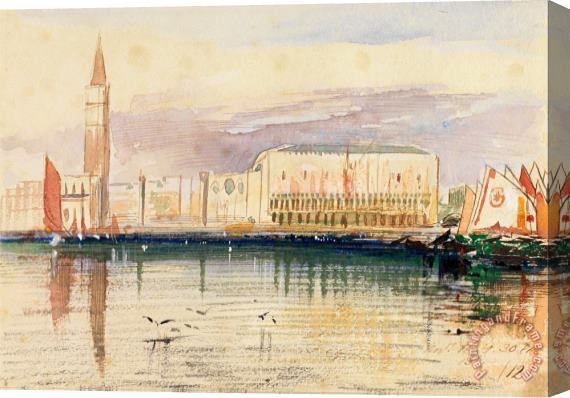 Edward Lear Venice, The Doge's Palace Stretched Canvas Painting / Canvas Art