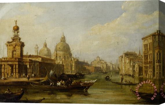 Edward Pritchett On The Grand Canal Venice Stretched Canvas Print / Canvas Art