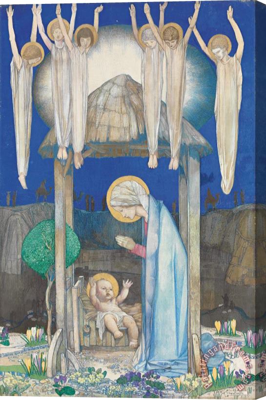 Edward Reginald Frampton The Nativity Stretched Canvas Print / Canvas Art