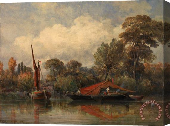 Edward William Cooke Opposite My House at Barnes Stretched Canvas Print / Canvas Art