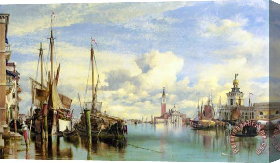 Edward William Cooke Trabaccoli Carrying Wood Stretched Canvas Painting / Canvas Art