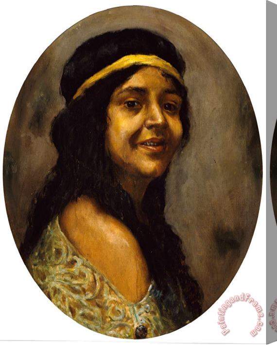 Edwin A. Harleston Portrait of a Woman Stretched Canvas Print / Canvas Art