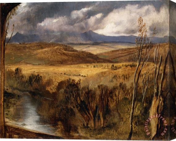 Edwin Landseer A Highland Landscape Stretched Canvas Print / Canvas Art