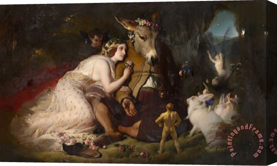 Edwin Landseer Scene From a Midsummer Night's Dream. Titania And Bottom Stretched Canvas Painting / Canvas Art