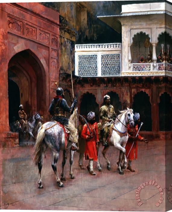 Edwin Lord Weeks Indian Prince, Palace of Agra Stretched Canvas Painting / Canvas Art