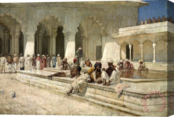 Edwin Lord Weeks The Hour of Prayer at Moti Mushid (the Pearl Mosque), Agra Stretched Canvas Painting / Canvas Art