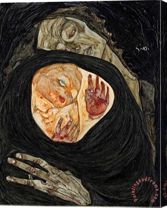 Egon Schiele Dead Mother I Stretched Canvas Print / Canvas Art