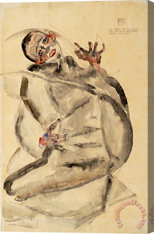 Egon Schiele I Will Gladly Endure for Art And My Loved Ones, 1912 Stretched Canvas Print / Canvas Art