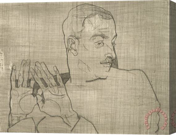 Egon Schiele Portrait of Arthur Roessler Stretched Canvas Print / Canvas Art