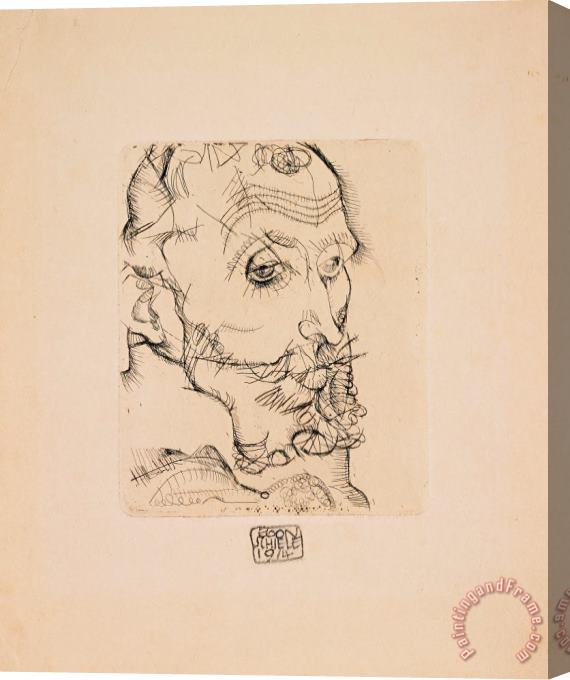 Egon Schiele Portrait of Franz Hauer Stretched Canvas Print / Canvas Art