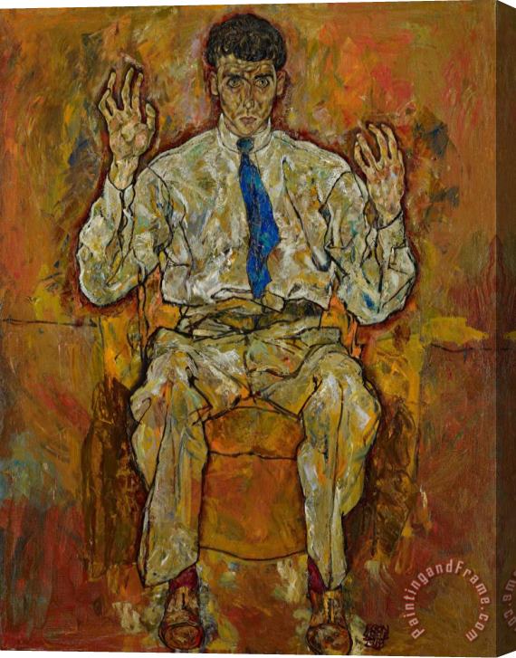 Egon Schiele Portrait Of Paris Von Gutersloh Stretched Canvas Print / Canvas Art