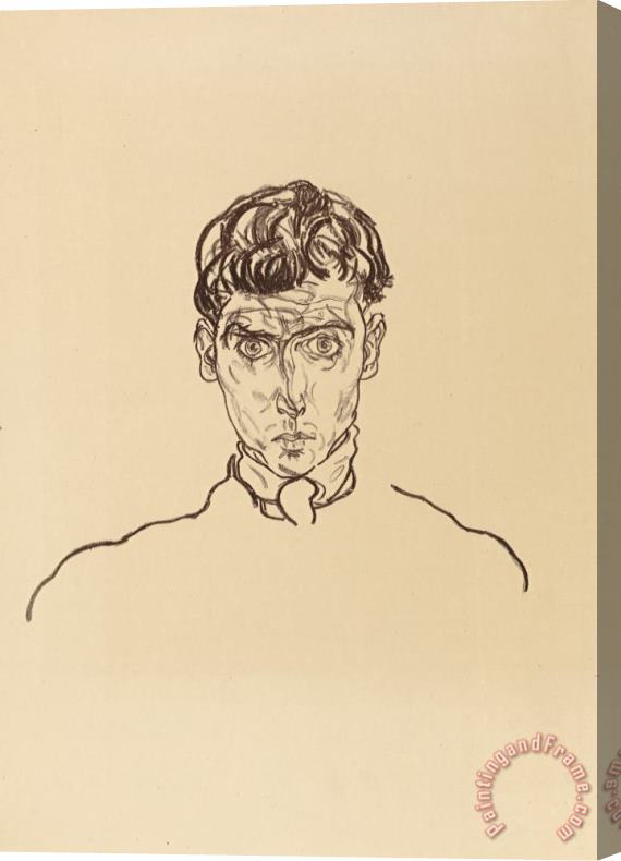Egon Schiele Portrat Paris Von Gutersloh / Portrait of Paris Von Gutersloh Stretched Canvas Painting / Canvas Art