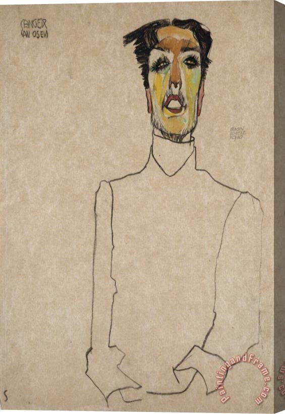 Egon Schiele Singer Van Osen Stretched Canvas Print / Canvas Art