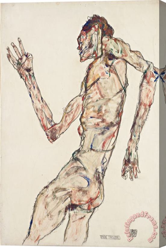 Egon Schiele The Dancer Stretched Canvas Painting / Canvas Art