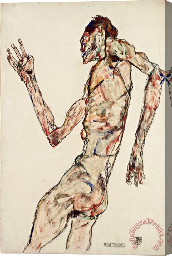 Egon Schiele The Dancer Stretched Canvas Painting / Canvas Art