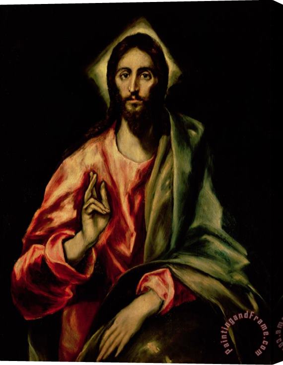El Greco Christ Blessing Stretched Canvas Painting / Canvas Art
