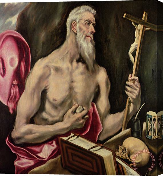 El Greco Domenico Theotocopuli St Jerome Stretched Canvas Print / Canvas Art