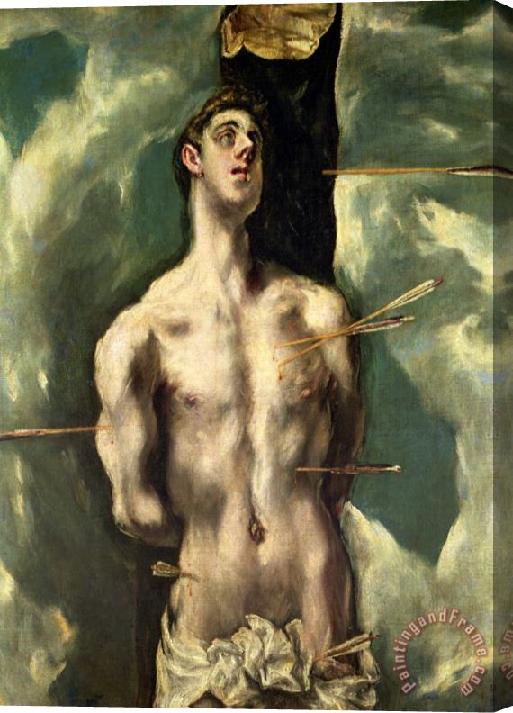El Greco Domenico Theotocopuli St Sebastian Stretched Canvas Painting / Canvas Art