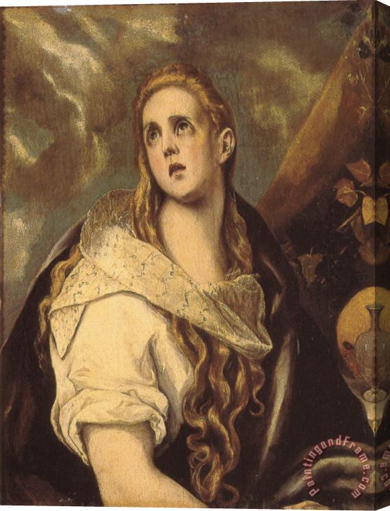 El Greco The Penitent Magdalene Stretched Canvas Print / Canvas Art