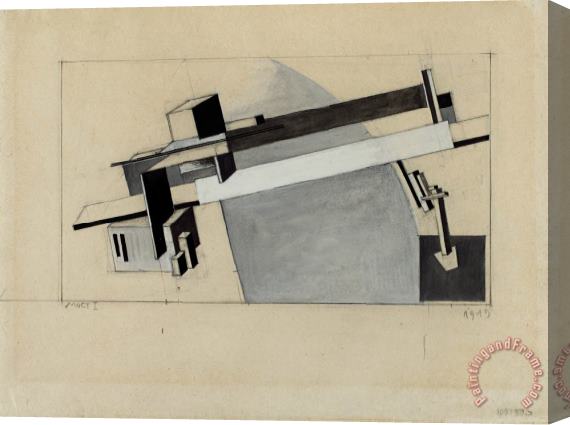 El Lissitzky Proun Study 1a (proun S. K.) The Bridge Stretched Canvas Painting / Canvas Art