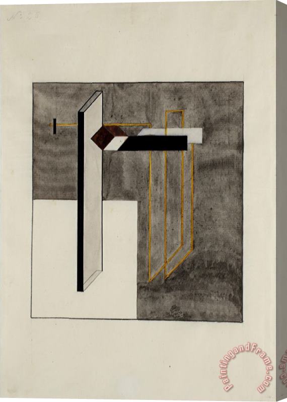 El Lissitzky Study for Proun 4b Stretched Canvas Painting / Canvas Art
