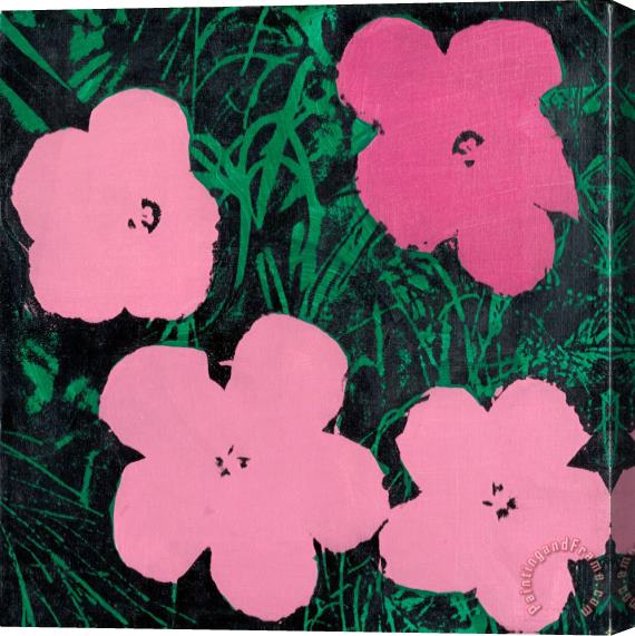 Elaine Sturtevant Study for Warhol Flowers Stretched Canvas Painting / Canvas Art