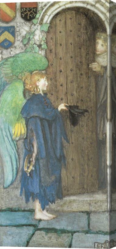 Eleanor Fortescue Brickdale Angel at The Door Stretched Canvas Print / Canvas Art