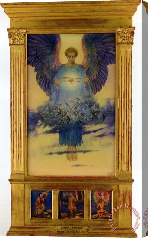 Eleanor Fortescue Brickdale In Honor of C.s Rolls, Pioneer of Motor And Aerial Transport Stretched Canvas Painting / Canvas Art