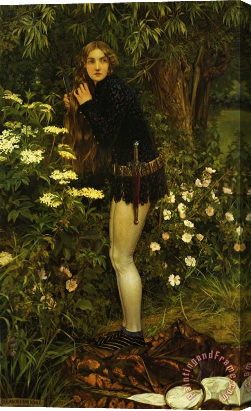Eleanor Fortescue Brickdale The Little Foot Page Stretched Canvas Print / Canvas Art