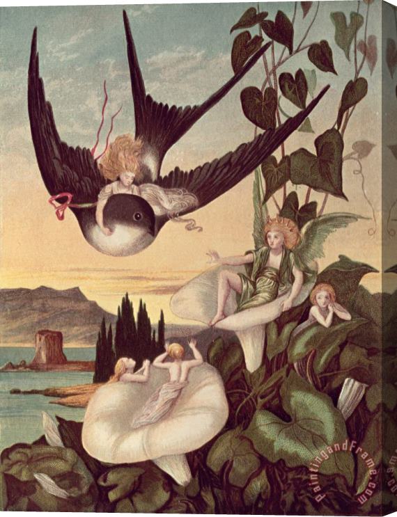 Eleanor Vere Boyle and Hans Christian Andersen Illustration to 'Thumbkinetta' Stretched Canvas Print / Canvas Art