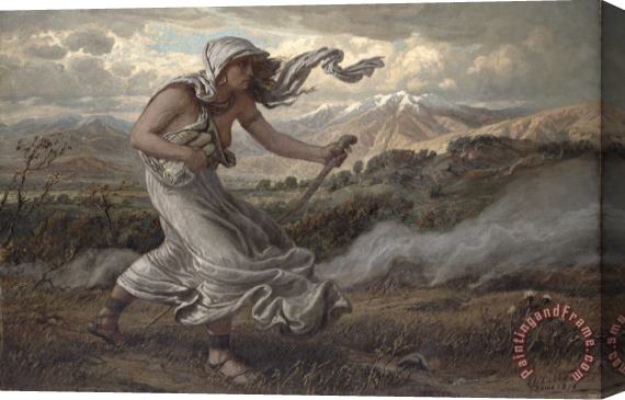 Elihu Vedder The Cumaean Sibyl Stretched Canvas Painting / Canvas Art