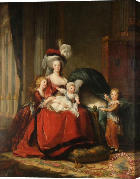 Elisabeth Louise Vigee Lebrun Marie Antoinette De Lorraine Habsbourg, Queen of France, And Her Children Stretched Canvas Print / Canvas Art