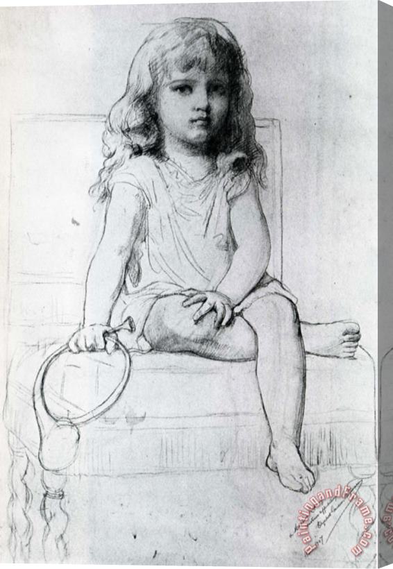 Elizabeth Jane Gardner Bouguereau Sketch for Portrait of Rudyard Kipling's Daughter Stretched Canvas Painting / Canvas Art