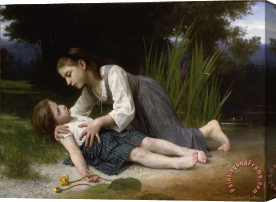 Elizabeth Jane Gardner Bouguereau The Imprudent Girl Stretched Canvas Painting / Canvas Art