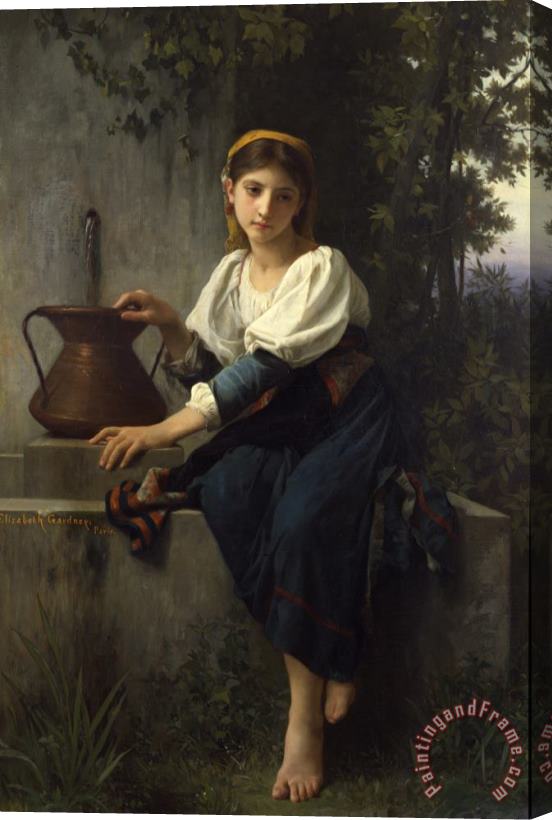 Elizabeth Jane Gardner Bouguereau Young Girl at The Well Stretched Canvas Painting / Canvas Art