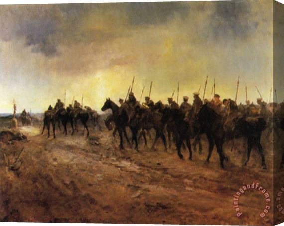 Elizabeth Thompson A Detachment of Cavalry in Flanders Stretched Canvas Print / Canvas Art