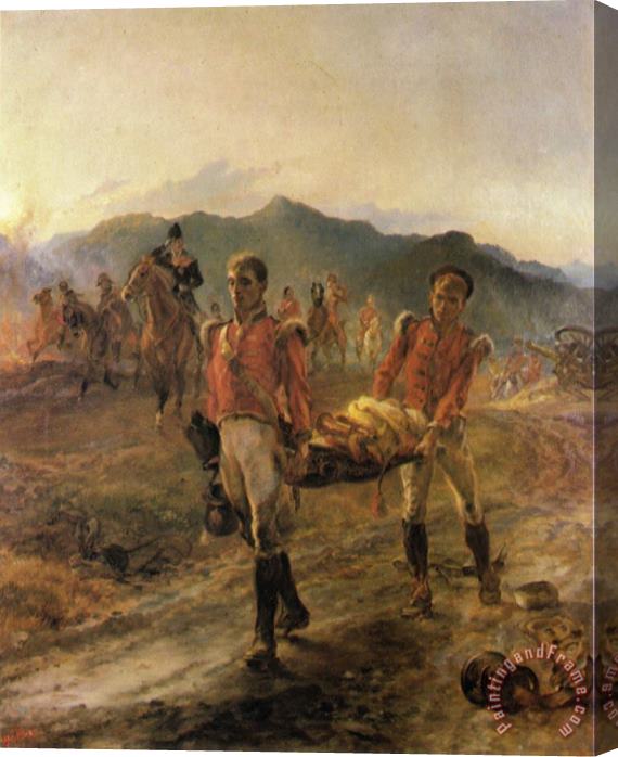 Elizabeth Thompson On The Morrow of Talavera, Soldiers of The 43rd Bringing in The Dead Stretched Canvas Print / Canvas Art