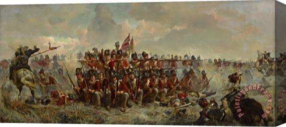 Elizabeth Thompson The 28th Regiment at Quatre Bras, 1815 Stretched Canvas Painting / Canvas Art