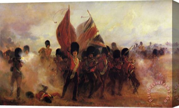 Elizabeth Thompson The Colours Advance of The Scots Guard at The Alma Stretched Canvas Print / Canvas Art