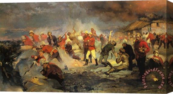 Elizabeth Thompson The Defense of Rorke's Drift, January 22,1879 Stretched Canvas Painting / Canvas Art