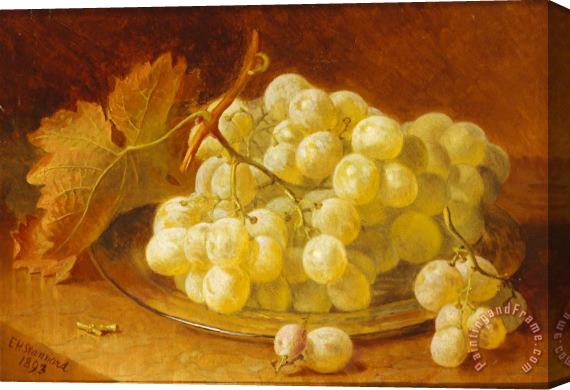 Eloise Harriet Stannard Grapes on a Silver Plate 1893 Stretched Canvas Painting / Canvas Art