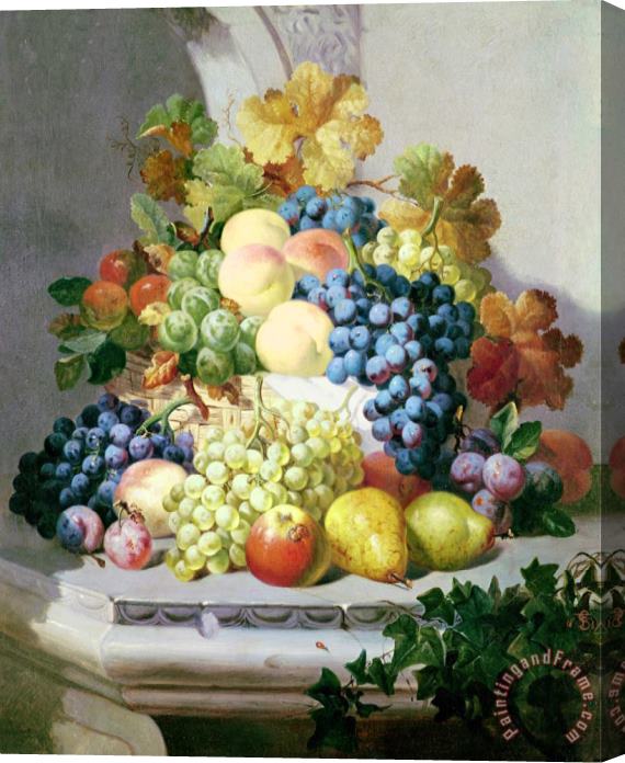 Eloise Harriet Stannard Still Life with Grapes And Pears Stretched Canvas Painting / Canvas Art