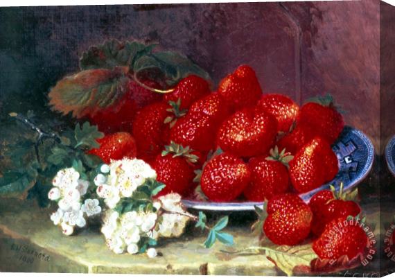 Eloise Harriet Stannard Strawberries Stretched Canvas Print / Canvas Art