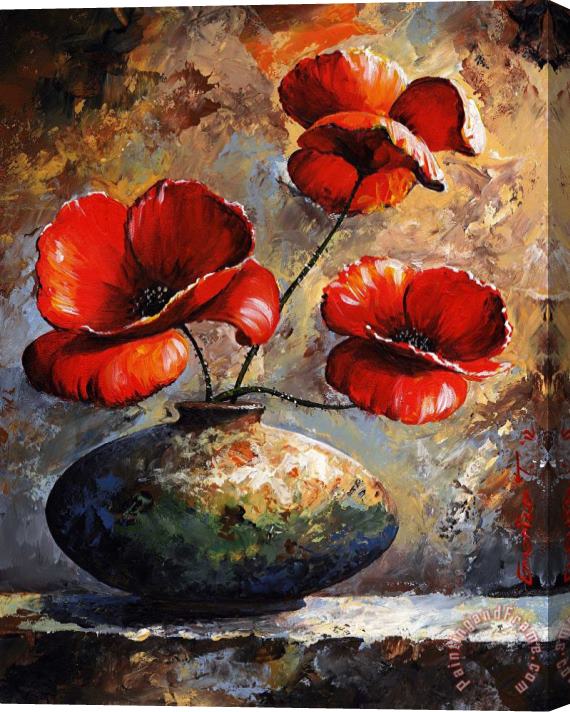 Emerico Toth Red Poppies 02 Stretched Canvas Painting / Canvas Art