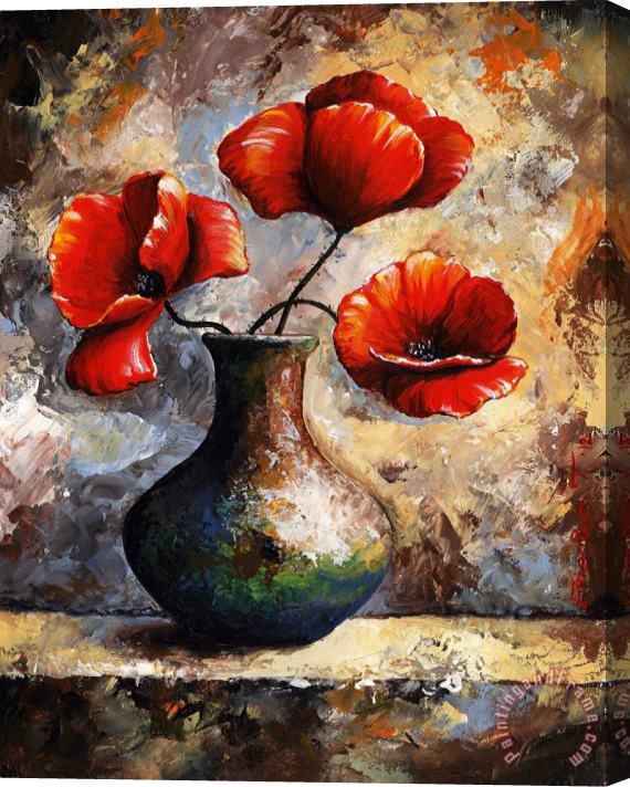 Emerico Toth Red Poppies Stretched Canvas Print / Canvas Art