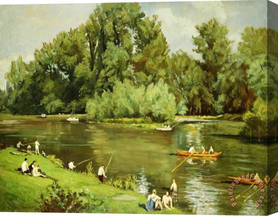 Emile Bernard Edge of The Marne Stretched Canvas Print / Canvas Art