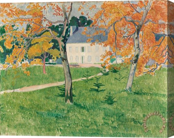 Emile Bernard House Among Trees Pont Aven Stretched Canvas Painting / Canvas Art
